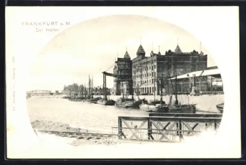 AK Frankfurt a. M., Der Hafen