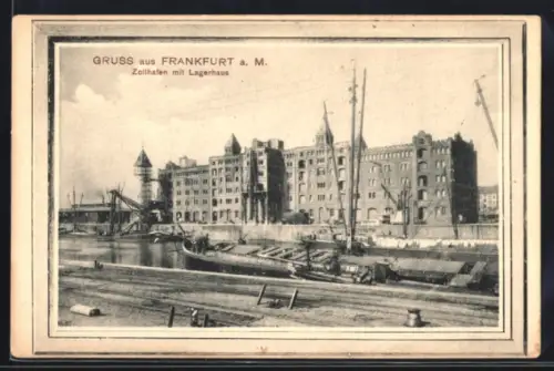 AK Alt-Frankfurt, Zollhafen mit Lagerhaus
