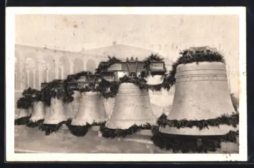 AK Frankfurt-Bockenheim, Glockengiesserei Franz Schilling Söhne Apolda, Geläute der Frauenfriedenskirche