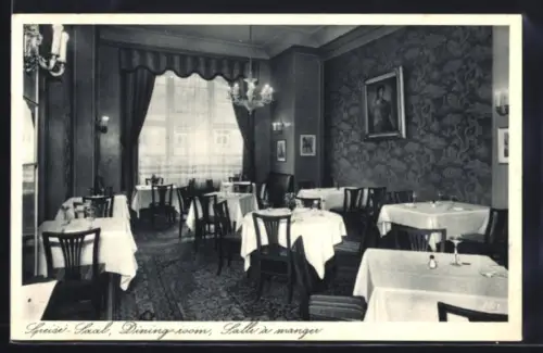 AK Frankfurt a. M., Hospiz Baseler Hof, Speise-Saal