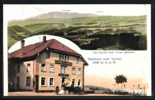 AK Breitnau /Hinterzarten, Gasthaus zum Turner, Kandelblick vom Turner aus