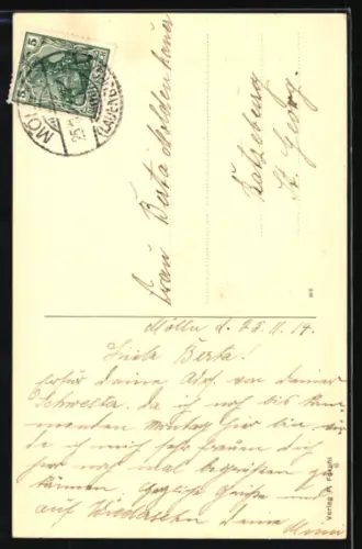 AK Mölln i. L., Rathaus, Kirche, Ratskeller, Ornament-Rahmen