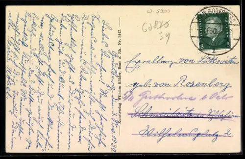 AK Bad Godesberg, Rheinterrasse und Siebengebirge