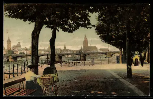 AK Alt-Frankfurt, Eiserner Steg und Dom