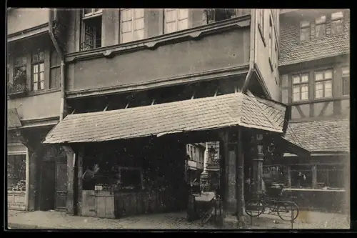 AK Alt-Frankfurt, Schirne, Haus auf 4 hölzernen Stützen