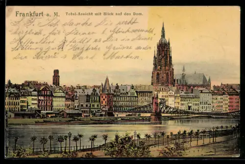 AK Alt-Frankfurt, Totalansicht mit Blick auf den Dom