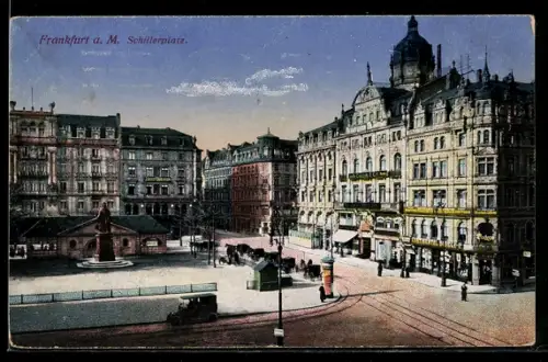 AK Frankfurt a. M., Schillerplatz