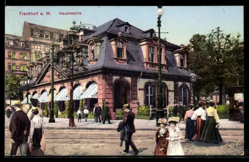 AK Frankfurt a. M., Hauptwache am Schillerplatz