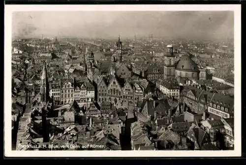AK Alt-Frankfurt, Blick vom Dom auf Römer