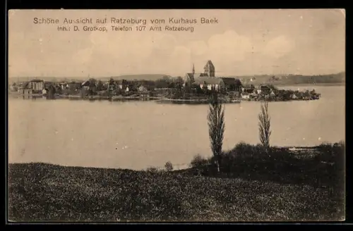 AK Ratzeburg, Aussicht vom Kurhaus Baek