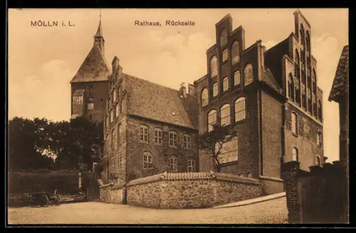 AK Mölln, Rückseite vom Rathaus