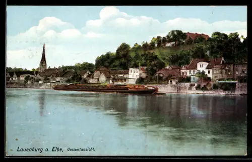 AK Lauenburg a. Elbe, Gesamtansicht mit Kirche