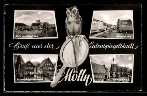 AK Mölln, Eulenspiegel-Museum, Nicolai-Kirche, Hauptstrasse