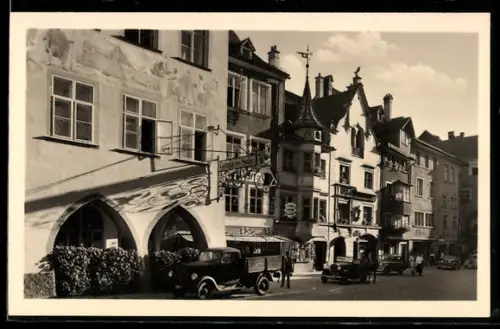 AK Lindau im Bodensee, Maximilianstrasse mit Geschäften