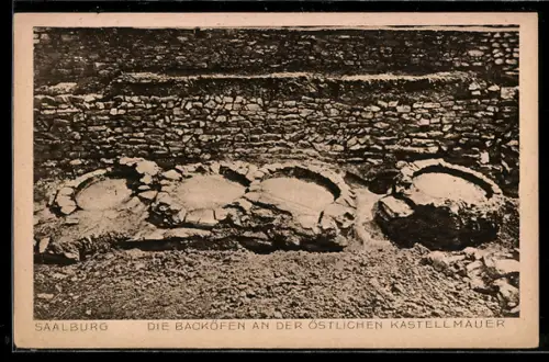 AK Saalburg, Backöfen an der östlichen Kastellmauer