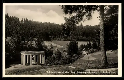 AK Allerheiligen /Schwarzwald, Heldendenkmal des Bad. Schwarzwaldvereins