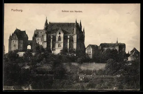 AK Marburg, Schloss von Norden