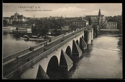 AK Frankfurt a. M., Alte Mainbrücke