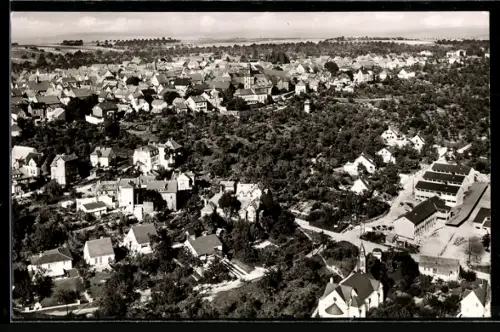 AK Frankfurt-Bergen-Enkheim, Teilansicht, Fliegeraufnahme