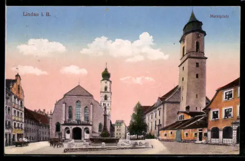 AK Lindau i. B., Blick auf den Marktplatz
