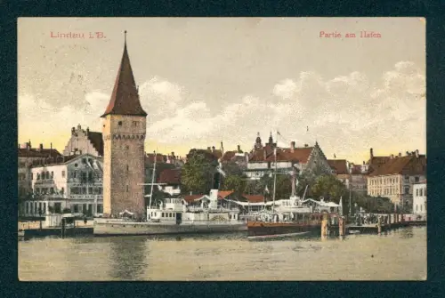 AK Lindau i. B., Partie am Hafen