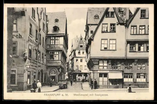 AK Alt-Frankfurt, Weckmarkt mit Saalgasse