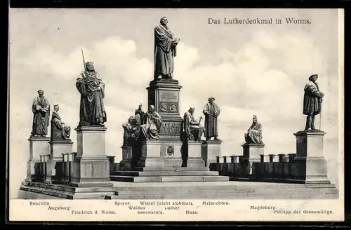 AK Worms, das Lutherdenkmal