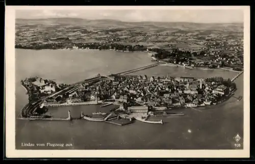 AK Lindau, Ortsansicht, Fliegeraufnahme
