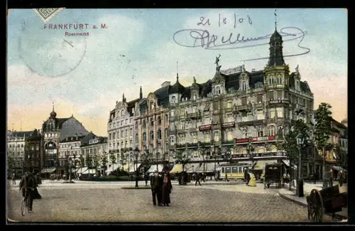 AK Frankfurt a. M., Rossmarkt, Panorama