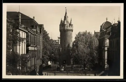 AK Frankfurt a. M., Eschenheimer Tor aus der Vogelschau