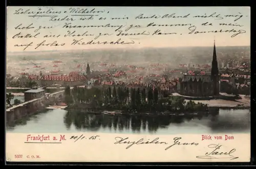 AK Alt-Frankfurt, Blick vom Dom auf die Stadt