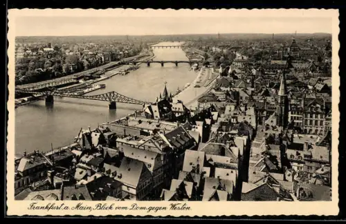 AK Alt-Frankfurt, Blick vom Dom gegen Westen