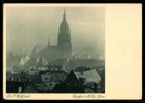 AK Alt-Frankfurt, Dom mit Umgebung aus der Vogelschau