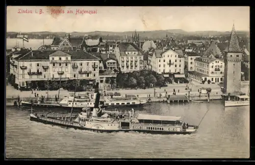 AK Lindau i. B., Hotels am Hafenquai