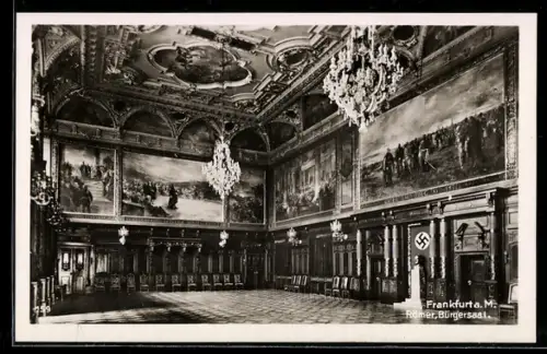 AK Alt-Frankfurt, Römer, Bürgersaal mit 