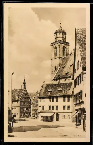 AK Schwäbisch Hall, Marktplatz, Kirche St. Michael, Rathaus