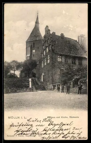 AK Mölln i. L., Rathaus, Kirche