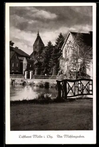 AK Mölln i. Lbg., Ortspartie am Mühlengraben