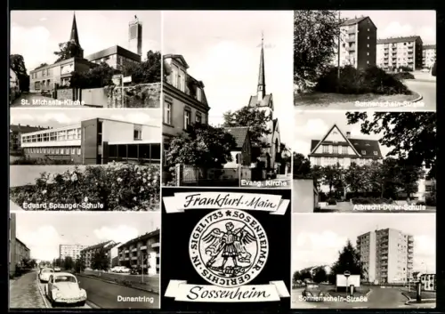 AK Frankfurt-Sossenheim, St. Michaels-Kirche, Eduard-Spranger-Schule, Albrecht-Dürer-Schule, Sonnenschein-Strasse