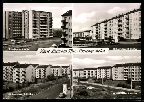 AK Frankfurt-Preungesheim, Neue Siedlung, Engelthaler Strasse, Hoherodskopf Strasse