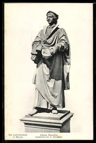AK Worms, Lutherdenkmal, Johann Reuchlin