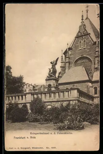 AK Frankfurt a. Main, Kriegerdenkmal a. d. Peterskirche