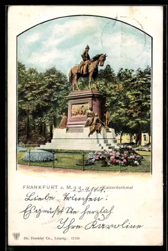 AK Frankfurt a. M., Kaiserdenkmal