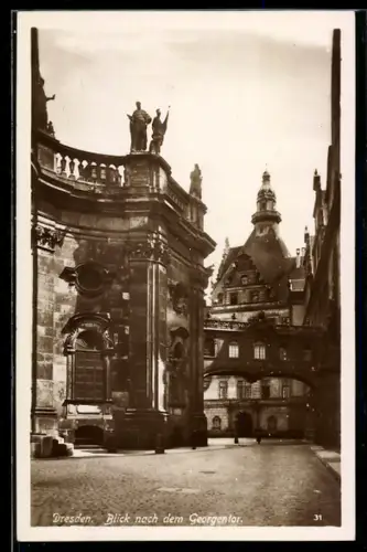 AK Dresden, Blick nach dem Georgentor