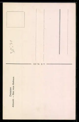 AK Dresden, Altmarkt, neues Rathaus