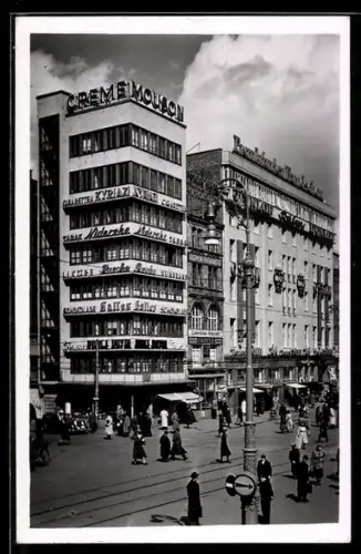AK Frankfurt / Main, Hauptwache mit Geschäften