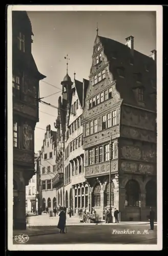 AK Frankfurt a. M., Salzhaus, Strassenpartie