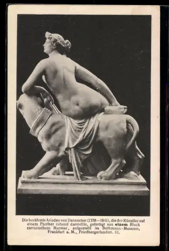 AK Frankfurt-Ostend, Bethmann-Museum, Friedbergerlandstrasse 10, Ariadne