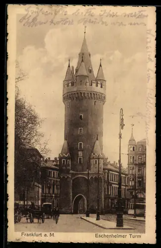 AK Frankfurt a. M., Eschenheimer Turm