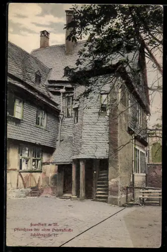 AK Frankfurt /Main, Pfarrhaus der alten Peterskirche in der Schäfergasse 27